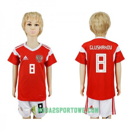 Koszulka Rosja Glushakov 8 Dziecięcy Mistrzostwa Świata 2018 Domowe Stroje Piłkarskie